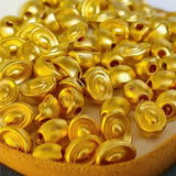 24K Yellow Yuanbao Ingot Bead Pendant, 0.08-0.1g