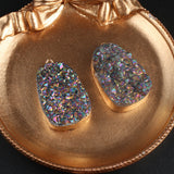1PCS Agate Druzy Crystal Cluster Charm Pendant for DIY Jewelry