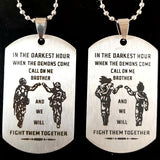 Brother Gift Stainless Steel Pendant Boy Party Jewelry Present