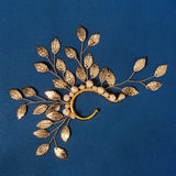 Baroque Leaf Ear Cuff Fairy Earring for Women Girls Wedding Jewelry