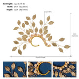 Baroque Leaf Ear Cuff Fairy Earring for Women Girls Wedding Jewelry