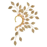 Baroque Leaf Ear Cuff Fairy Earring for Women Girls Wedding Jewelry