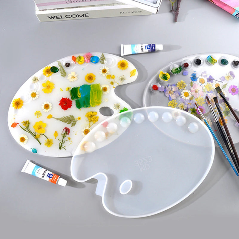 Palette Silicone Mold Art Resin Mold Dried Flower Decorative Craft
