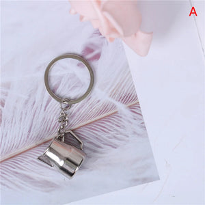 Coffee Keychain Portable Machine Pitcher Keyring Gift