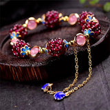 Garnet Crystal Beads Bracelet Sweet Charming High Jewelry