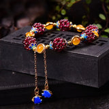 Garnet Crystal Beads Bracelet Sweet Charming High Jewelry