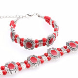 Garnet Crystal Beads Bracelet Sweet Charming High Jewelry