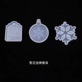 Crystal Epoxy Mold Snowflake Christmas Snowflake Pendant DIY Silicone Mould