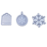 Crystal Epoxy Mold Snowflake Christmas Snowflake Pendant DIY Silicone Mould