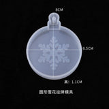 Crystal Epoxy Mold Snowflake Christmas Snowflake Pendant DIY Silicone Mould