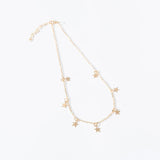 DIY Five Pointed Star Pendant Necklace Stainless Steel Chain