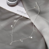 DIY Five Pointed Star Pendant Necklace Stainless Steel Chain