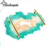 DIY Mirror Large Table Mold Crystal Epoxy Resin Mold Tea Coaster Silicone Mold