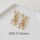 1PC Rabbit Pendant Brass Joint for Jewelry Making