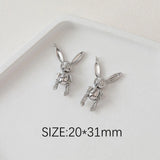 1PC Rabbit Pendant Brass Joint for Jewelry Making