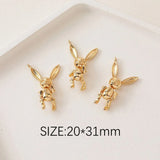 1PC Rabbit Pendant Brass Joint for Jewelry Making
