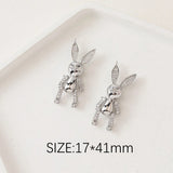 1PC Rabbit Pendant Brass Joint for Jewelry Making