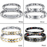 316L Titanium Steel Magnetic Therapy Health Couples Bracelet