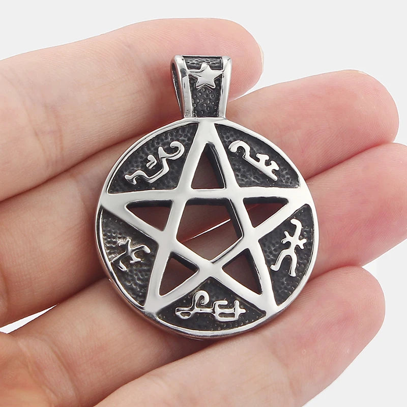 Stainless Steel Gun Star Pendant DIY Jewelry Making