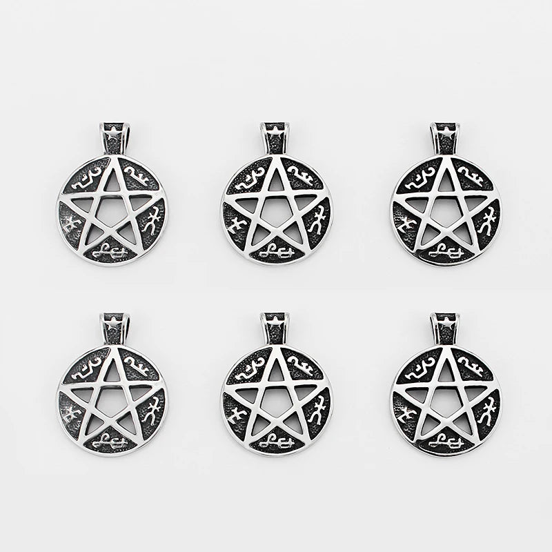Stainless Steel Gun Star Pendant DIY Jewelry Making