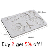 1PCS Flowers Template Decorative Ornaments DIY Resin Mold Big Yards