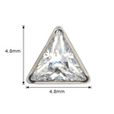 Titanium Triangle CZ Pave Top Labret Stud