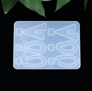 Geometric Transparent Silicone Mold for DIY Earrings