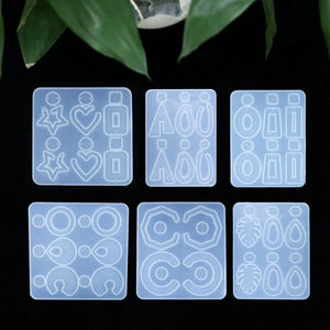 Geometric Transparent Silicone Mold for DIY Earrings