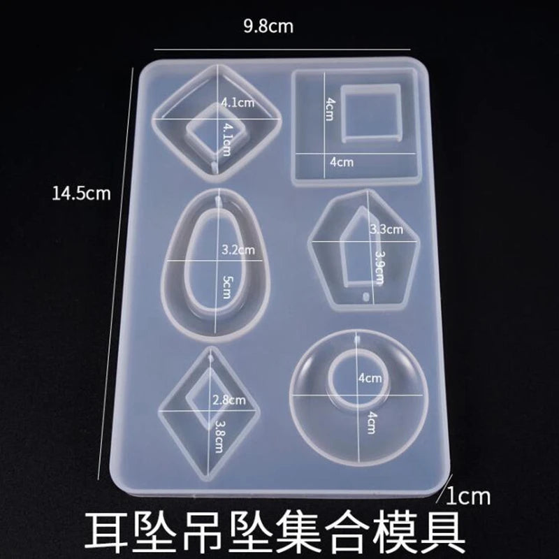 Geometric Silicone Mold for Earrings Pendant DIY Jewelry Mold