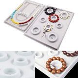 Gray Flocked Bead Board Jewelry Making Measuring Tool DIY Bracelet Necklace