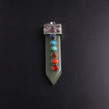 Natural Stone Necklace Pendant Opalite Reiki Healing Pendulum