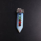 Natural Stone Necklace Pendant Opalite Reiki Healing Pendulum