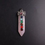 Natural Stone Necklace Pendant Opalite Reiki Healing Pendulum