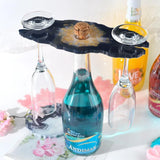 Irregular Wine Rack Mould Crystal Epoxy Coaster DIY Red Wine Tray