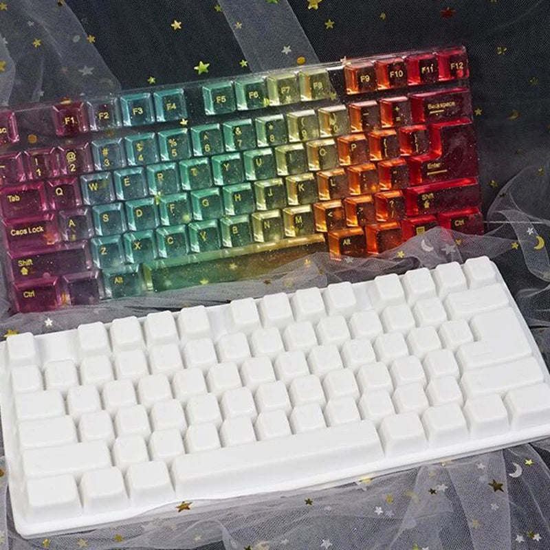 Keyboard Silicone Mold for Crystal Epoxy Jewelry DIY Decoration