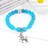 Printing Glass Bracelet Animal Alloy Pendant Beading Harajuku Style Bracelet