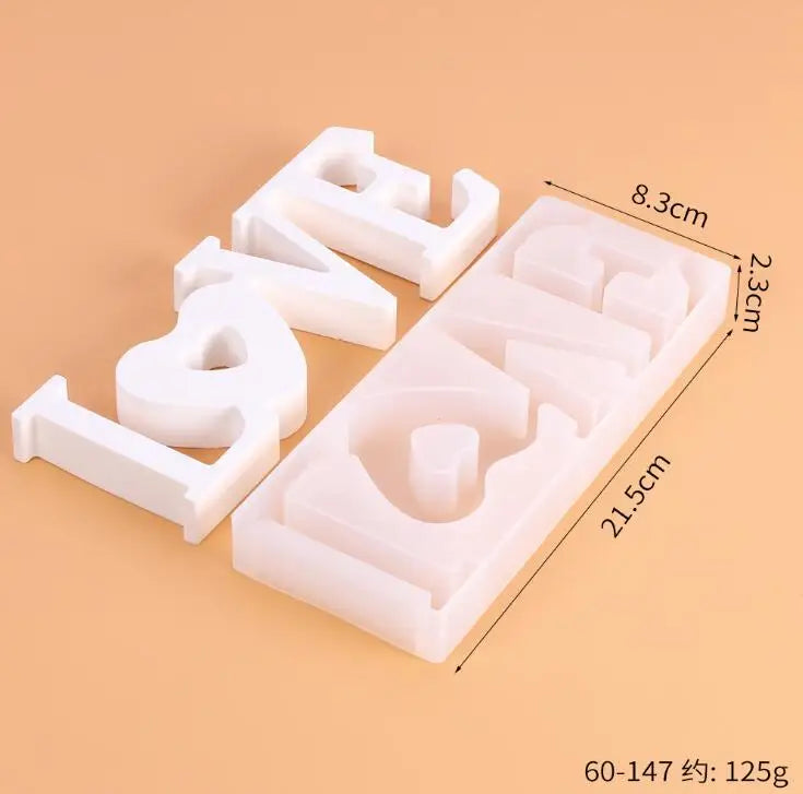 LOVE Letter Silicone Mold for DIY Jewelry Decoration Accessories