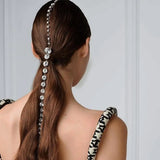 Long Tassel Hairpin Wedding Headband Rhinestone Bridesmaid Hair Accessories