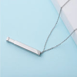 Hidden Pendant Mirror Stainless Steel Necklace For Jewelry