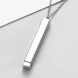 Hidden Pendant Mirror Stainless Steel Necklace For Jewelry