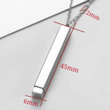 Hidden Pendant Mirror Stainless Steel Necklace For Jewelry