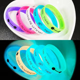 Customizable Luminous Bracelet Silicone Wristband Personalized Bangles
