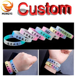 Customizable Luminous Bracelet Silicone Wristband Personalized Bangles