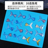 Marine Mini Fish Tail Silicone Mold DIY Liquid Table Keychain Mould