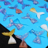 Marine Mini Fish Tail Silicone Mold DIY Liquid Table Keychain Mould