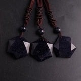 30mm Merkaba Power Necklace Natural Stone Reiki Healing Point Pendants