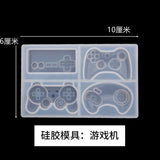 Mirror Game Machine Mold Handle DIY Drop Glue Key Ring Silicone Mold