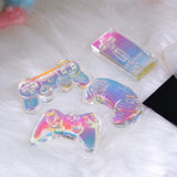 Mirror Game Machine Mold Handle DIY Drop Glue Key Ring Silicone Mold