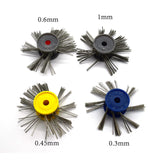 1PCS Silver Metal Jewelry Mounted Matt Brushes Steel Wire 0.2-1.0MM