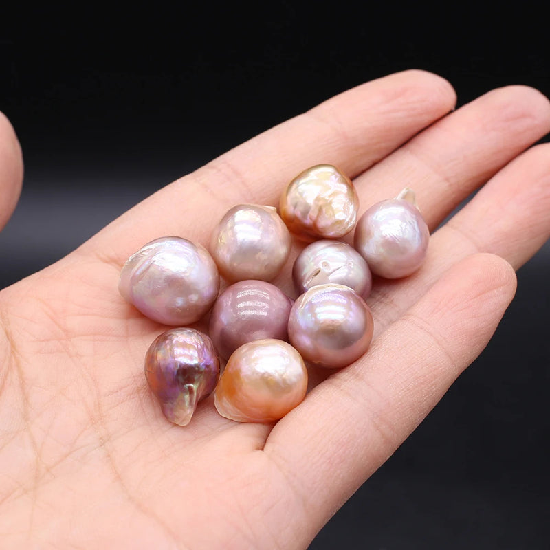 Natural Baroque Pearl Purple Beads DIY Jewelry Making 12-16mm